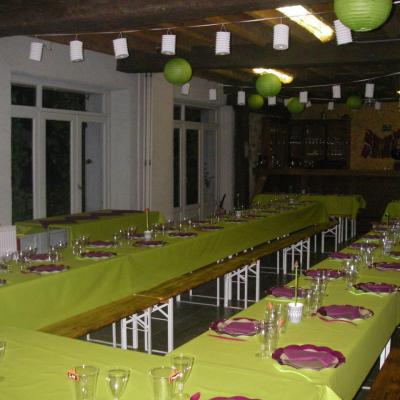 Salle décorée lors de mariage